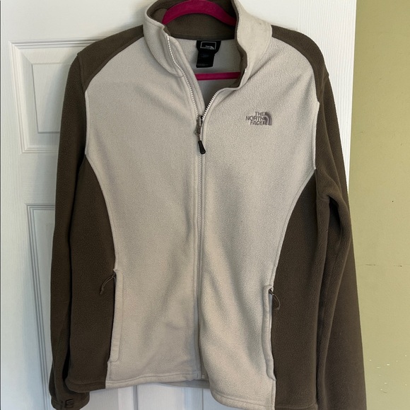 The North Face Women's Cream and Brown Ski Jacket - Picture 1 of 3